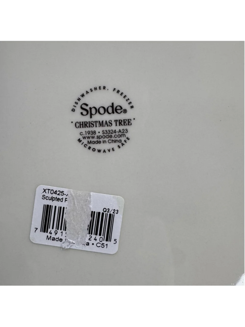 New Spode Christmas Tree Fine Porcelain Sculpted Platter Extra Large 19.5”x 15”